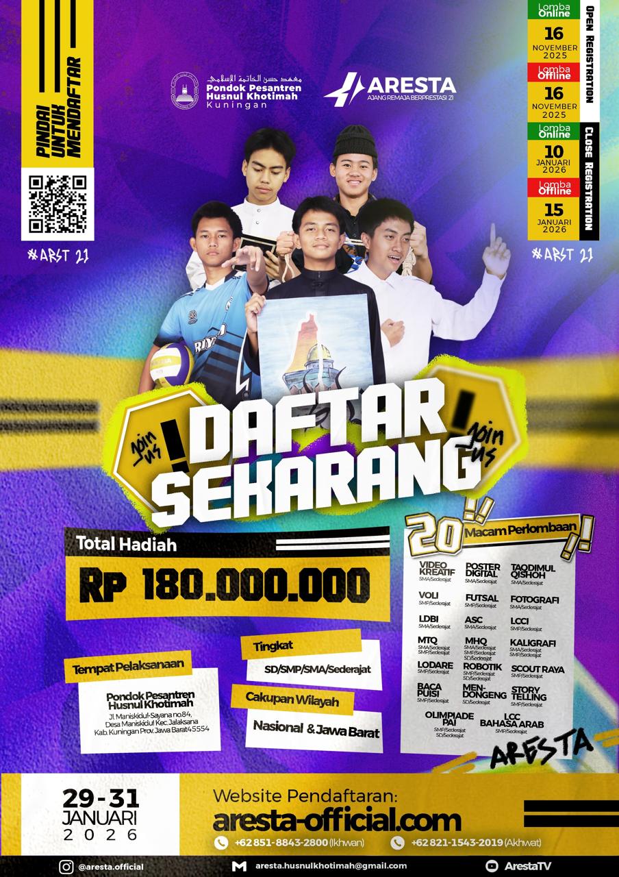ARESTA Ke-21 Pondok Pesantren Husnul Khotimah Siap Gali Potensi dan Impian Pemuda Kuningan