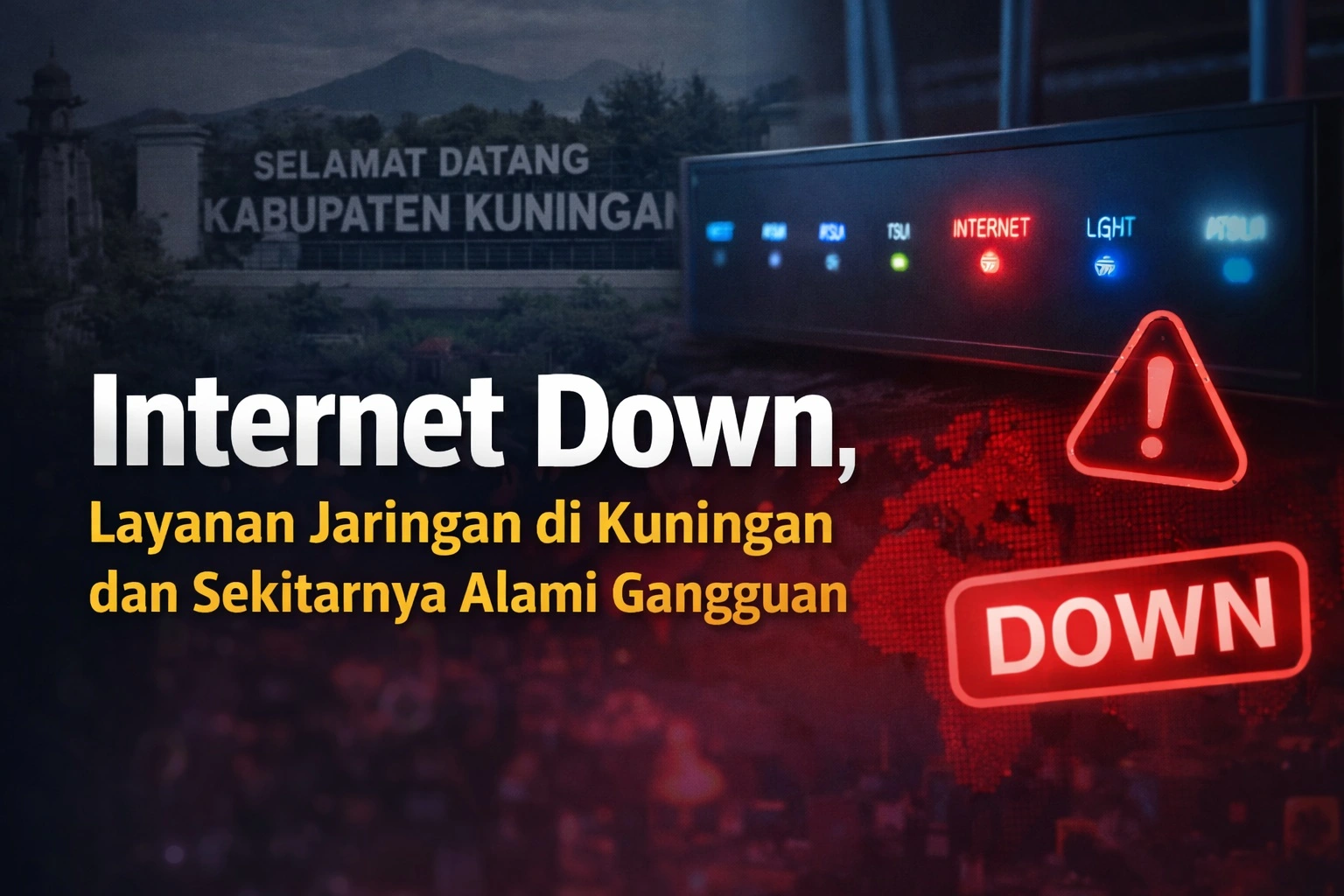 Internet Down, Layanan Jaringan di Kuningan dan Sekitarnya Alami Gangguan